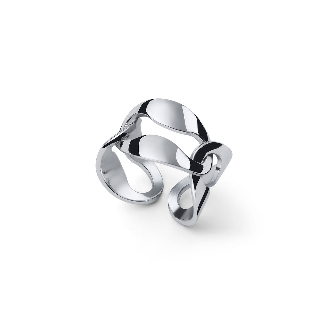 UNOAERRE | Anello maglia marina argentata