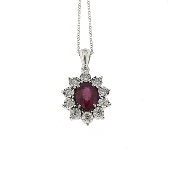 Gioielli del Sole | Collana con diamanti e rubino