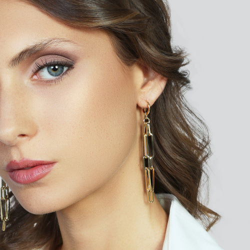 UNOAERRE |Orecchini lunghi in catena