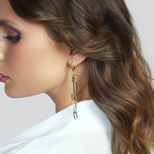 UNOAERRE |Orecchini lunghi in catena