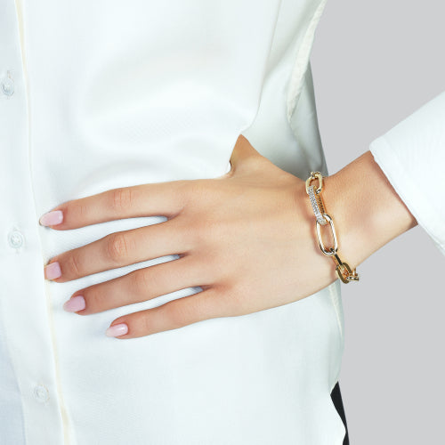UNOAERRE |Bracciale con maglia in zirconi