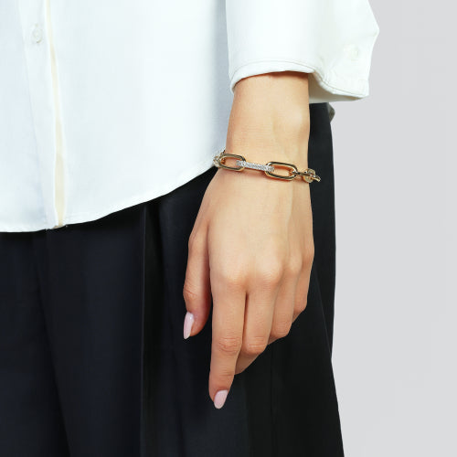 UNOAERRE |Bracciale con maglia in zirconi