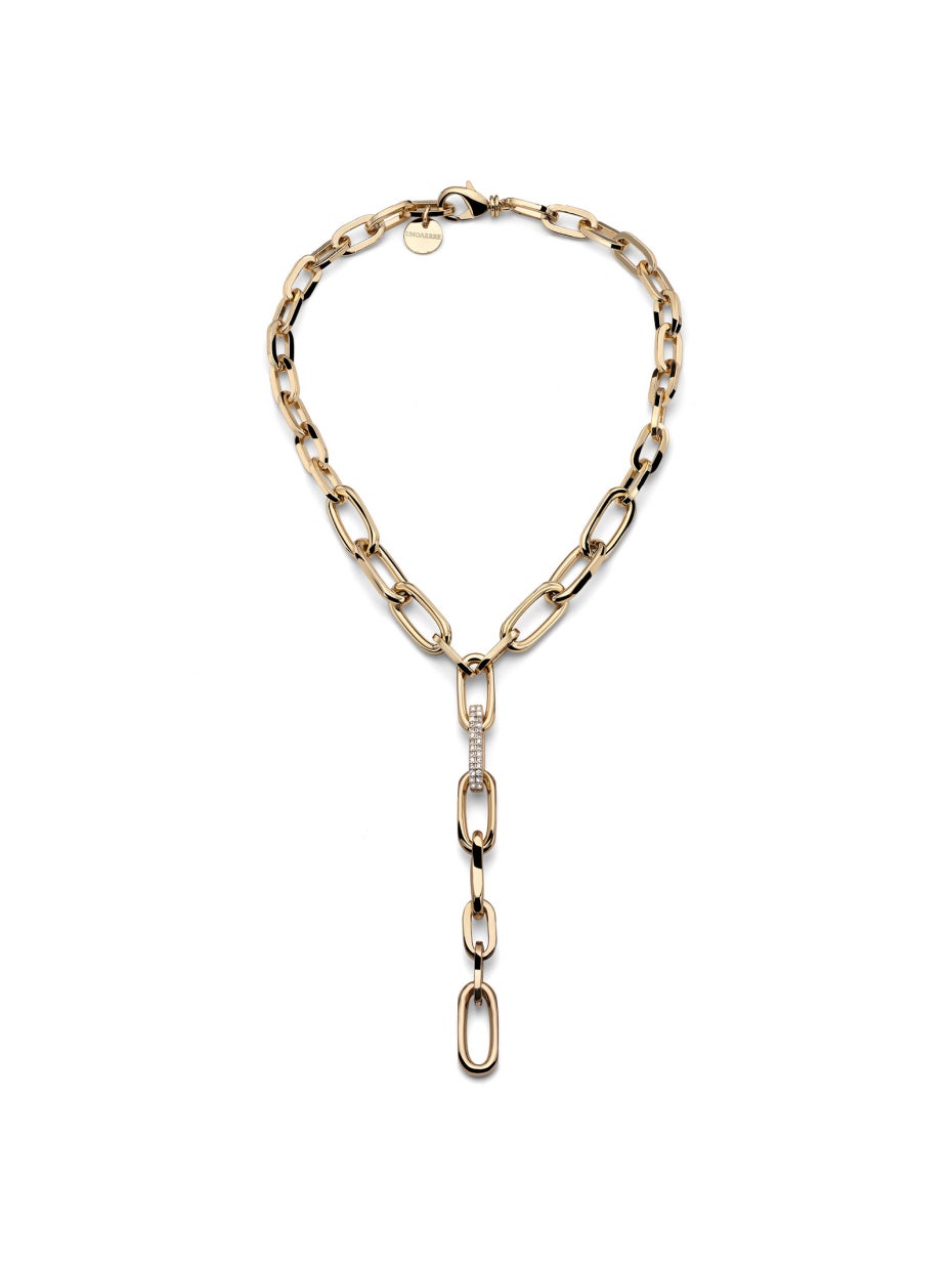 UNOAERRE | Collana Y con maglia in zirconi
