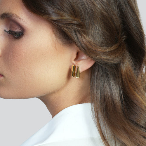 UNOAERRE | Orecchini mini dorati Dinamica