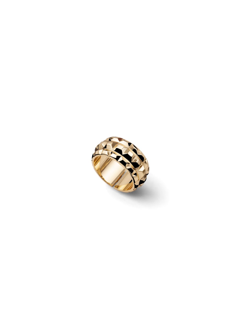 UNOAERRE | Anello sfaccettato dorato