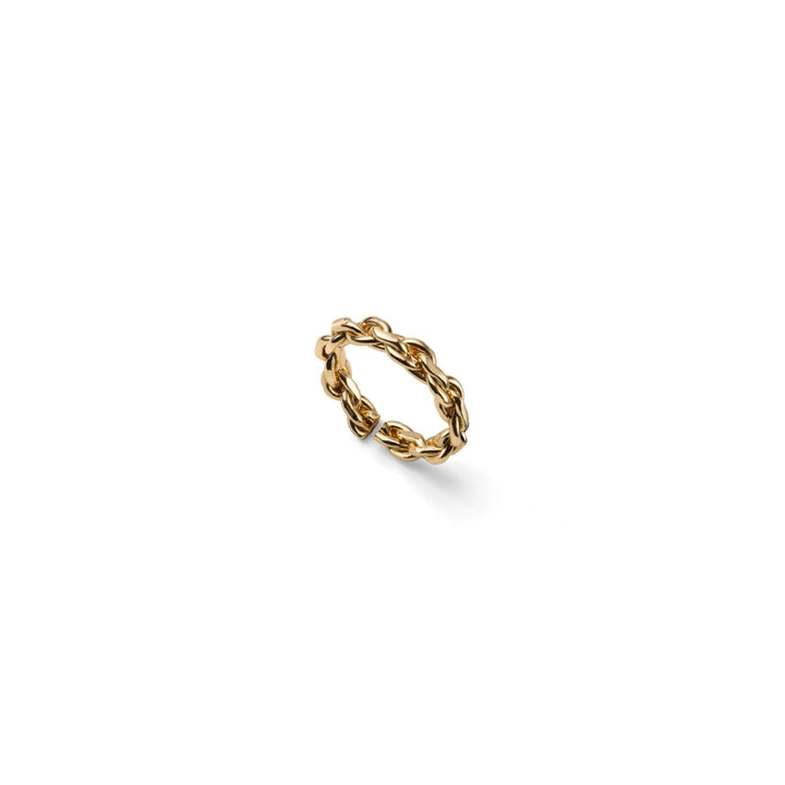 Unoaerre | Anello Dorato a Filo Intrecciato