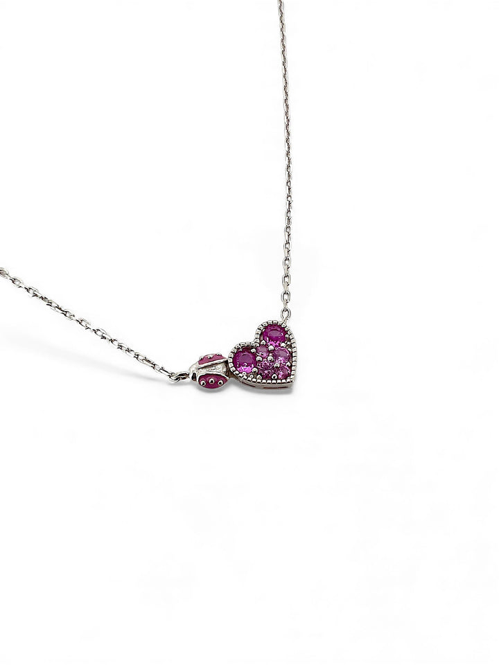 Nanan Bijou | Collana cuore coccinella in argento 925
