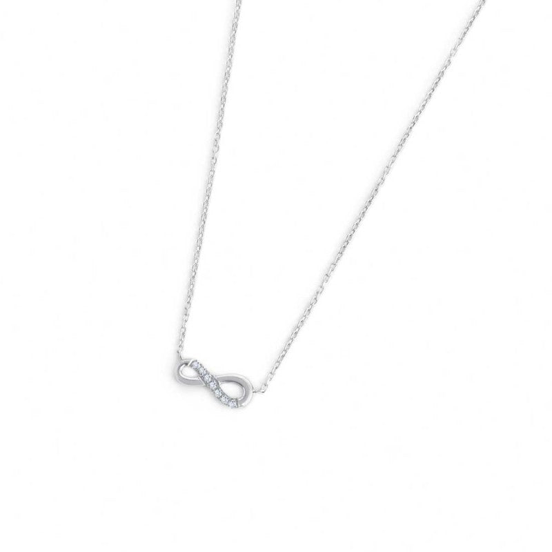 Marlù | Collana infinito con zirconi bianchi