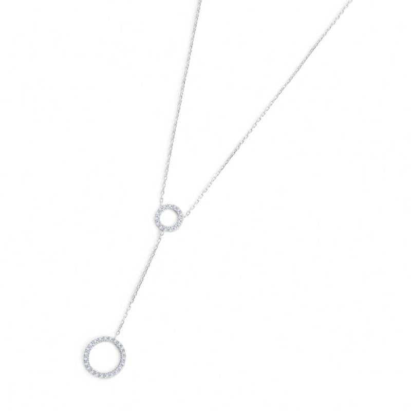 Marlù | Collana cerchi con zirconi bianchi