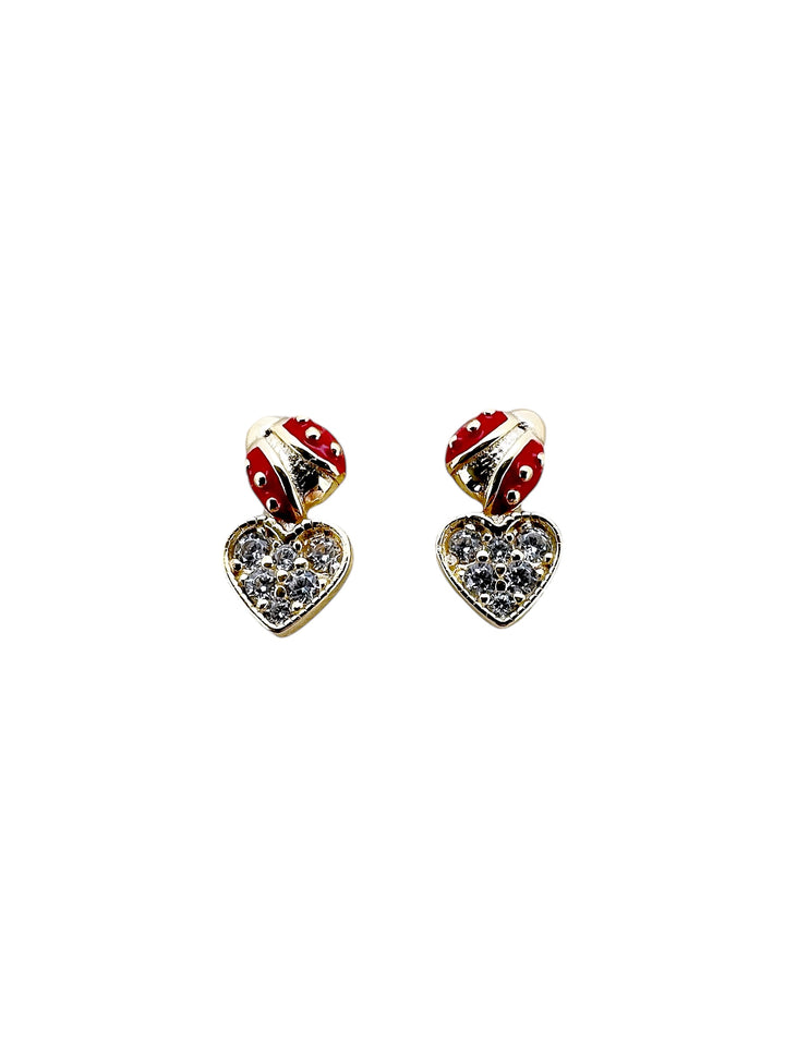 Nanan Bijou | Orecchini cuore e coccinella in argento 925