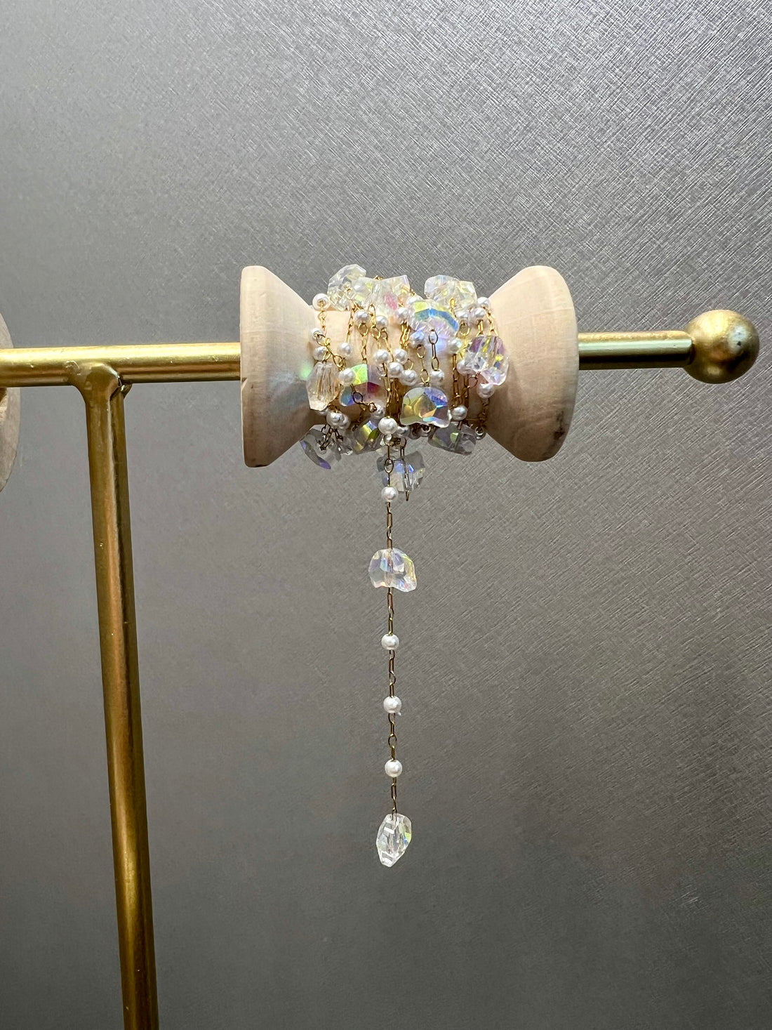 Ellegi Bijoux | Bracciale saldato maglia con perle pietre bianche