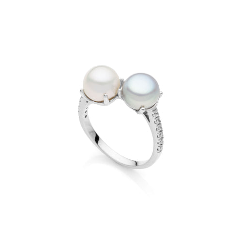 UNOAERRE | Anello in argento con perle