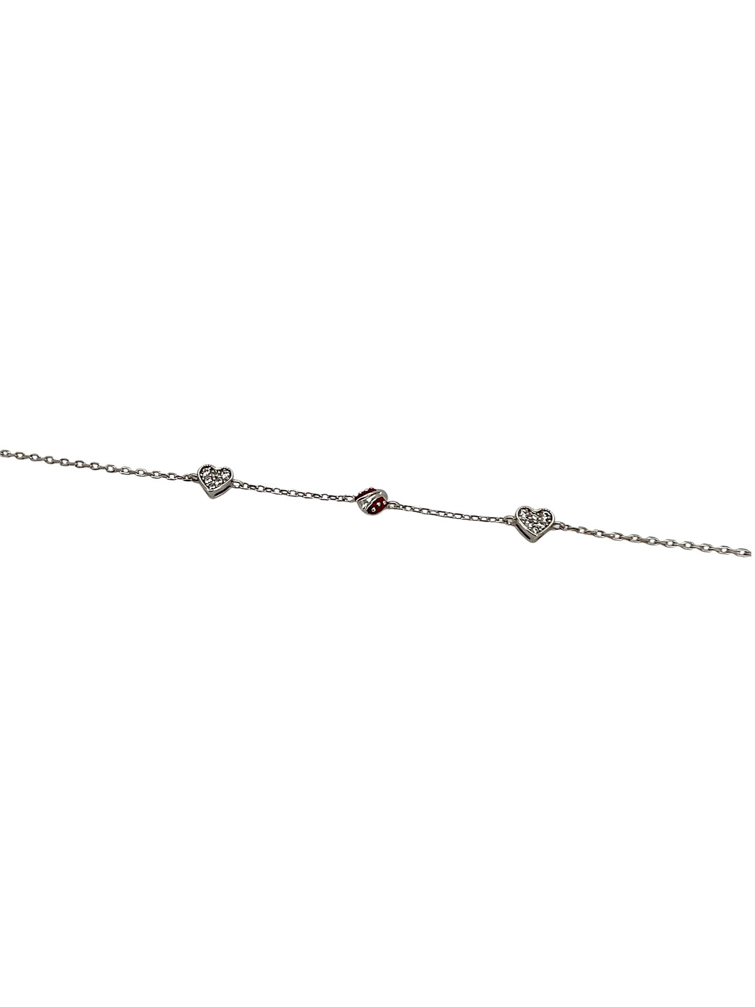 Nanan Bijou | Bracciale cuore e coccinella in argento 925