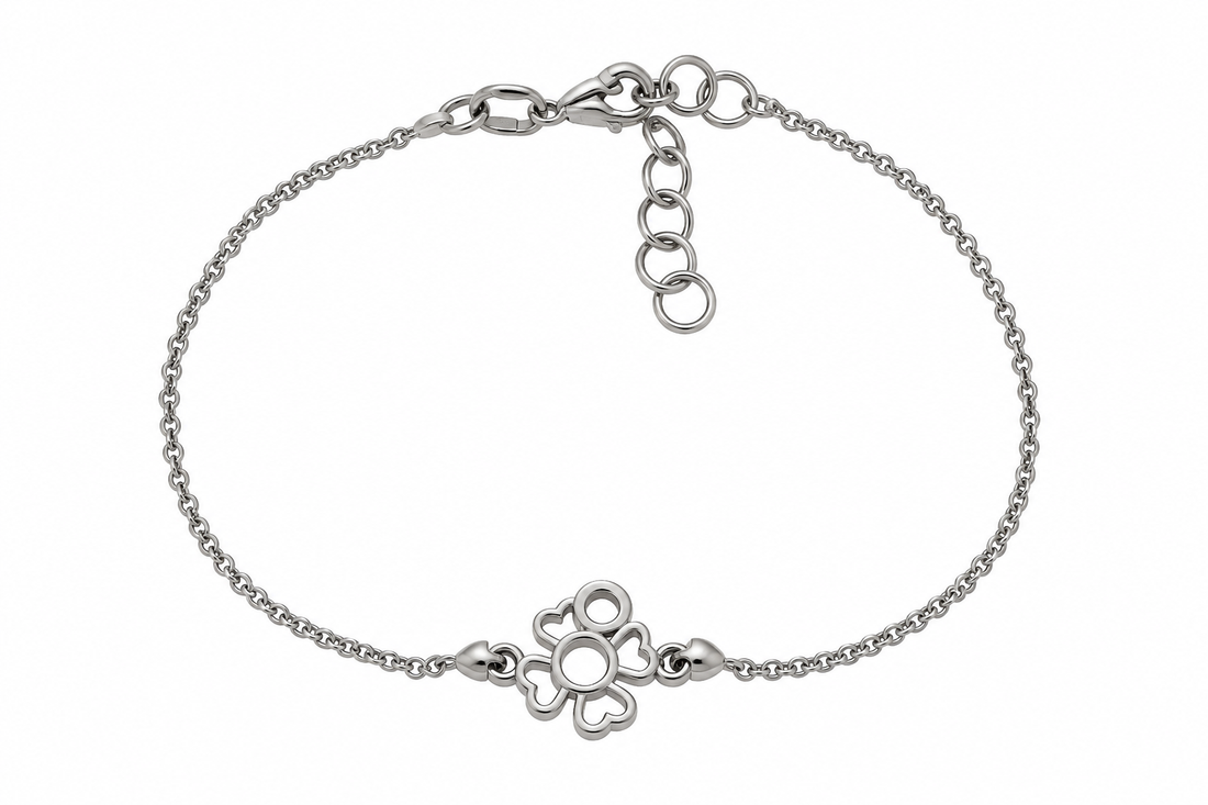 Ellegi Argento | Bracciale argento 925 quadrifoglio ciondolo