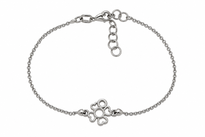 Ellegi Argento | Bracciale argento 925 quadrifoglio ciondolo