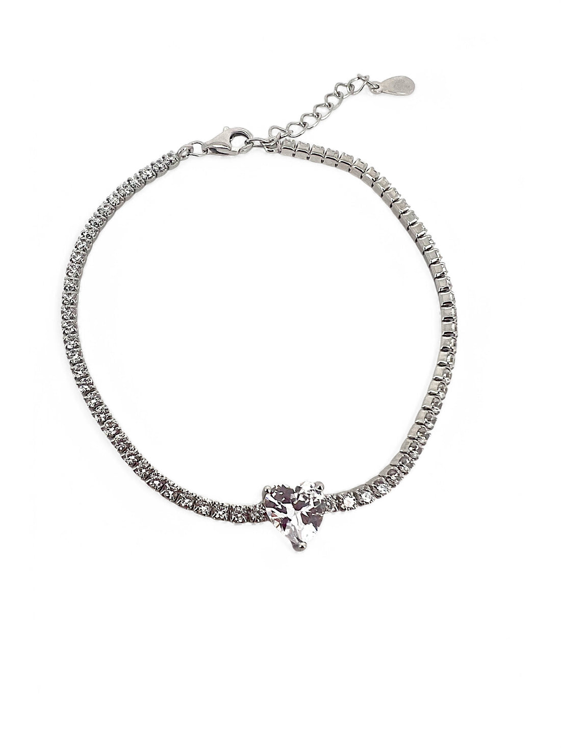 Ellegi Argento | Bracciale tennis con cuore