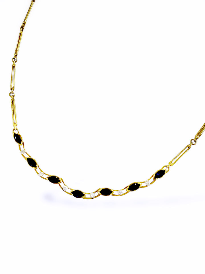 Gianni Carità| Collier in oro giallo, zaffiri e diamanti