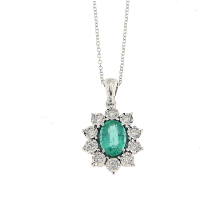 Gioielli del Sole | Collana con diamanti e smeraldo