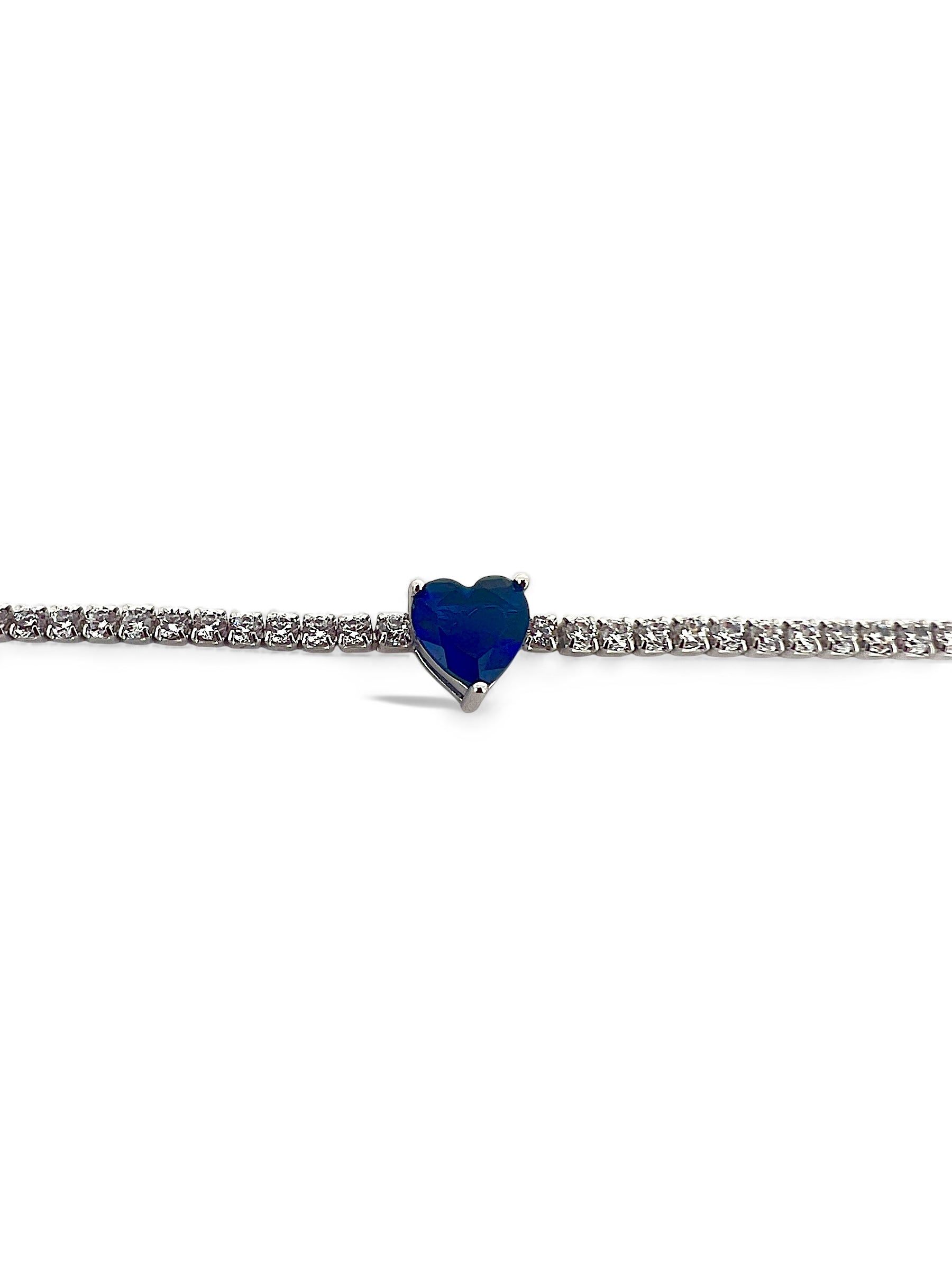 Ellegi Argento | Bracciale tennis con cuore