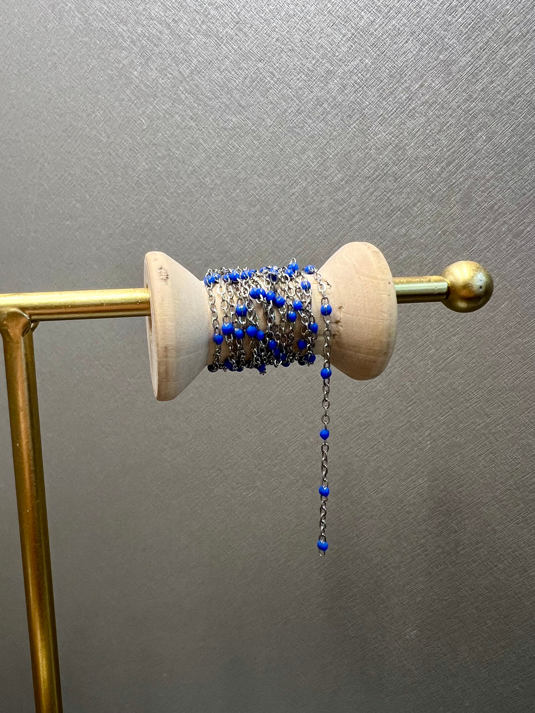 Ellegi Bijoux | Bracciale saldato maglia con sfere celeste