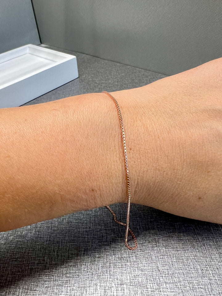 Ellegi Argento | Bracciale saldato maglia veneziana rosè