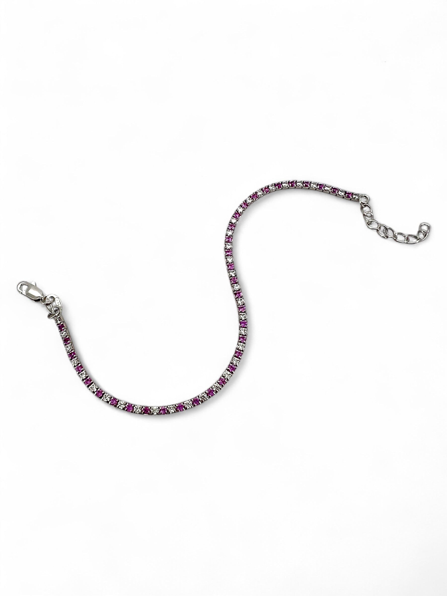 Ellegi Argento | Tennis con pietre alternate