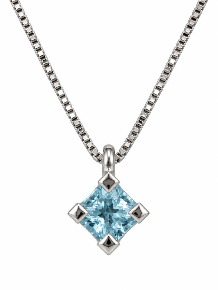 Ellegi Gioielli | Collana punto luce con acquamarina