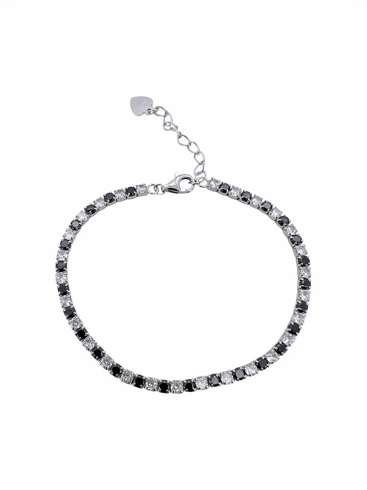 Ellegi Argento | Tennis con pietre alternate
