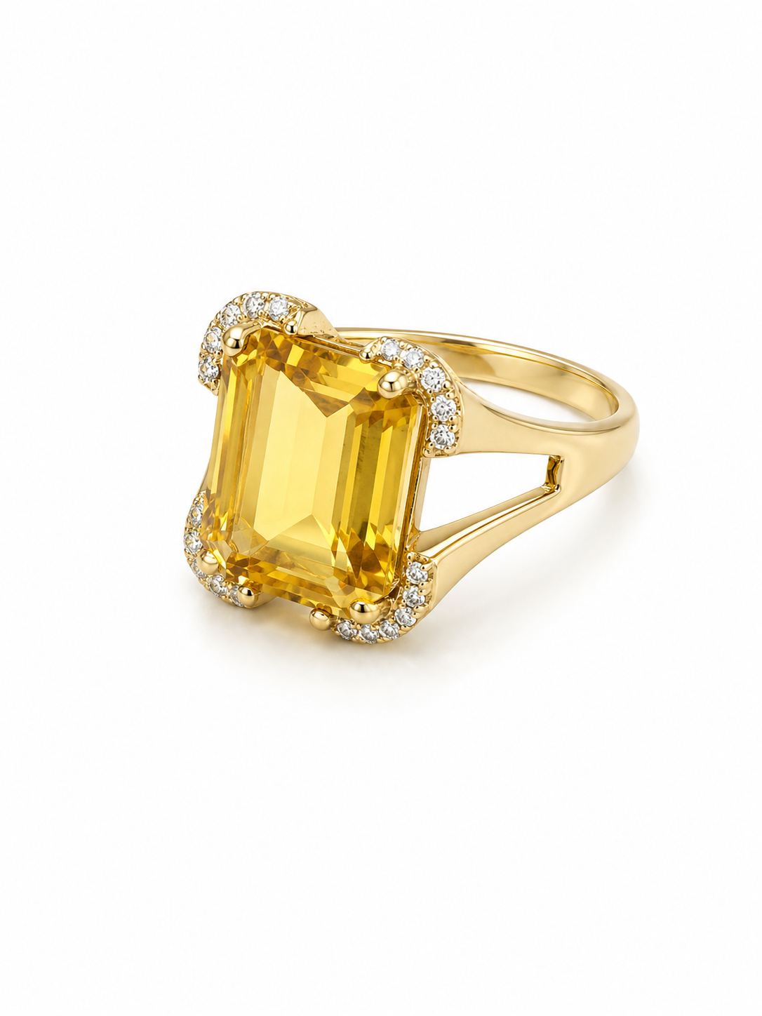 Ellegi Gioielli | Anello in oro giallo con quarzo citrino