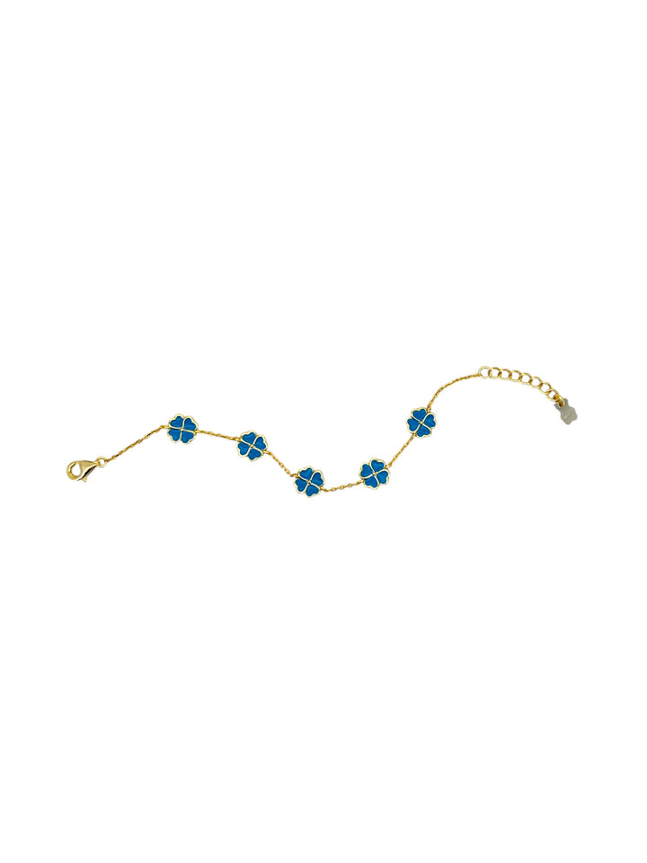 Nanan Bijou | Bracciale con 5 quadrifogli in argento 925