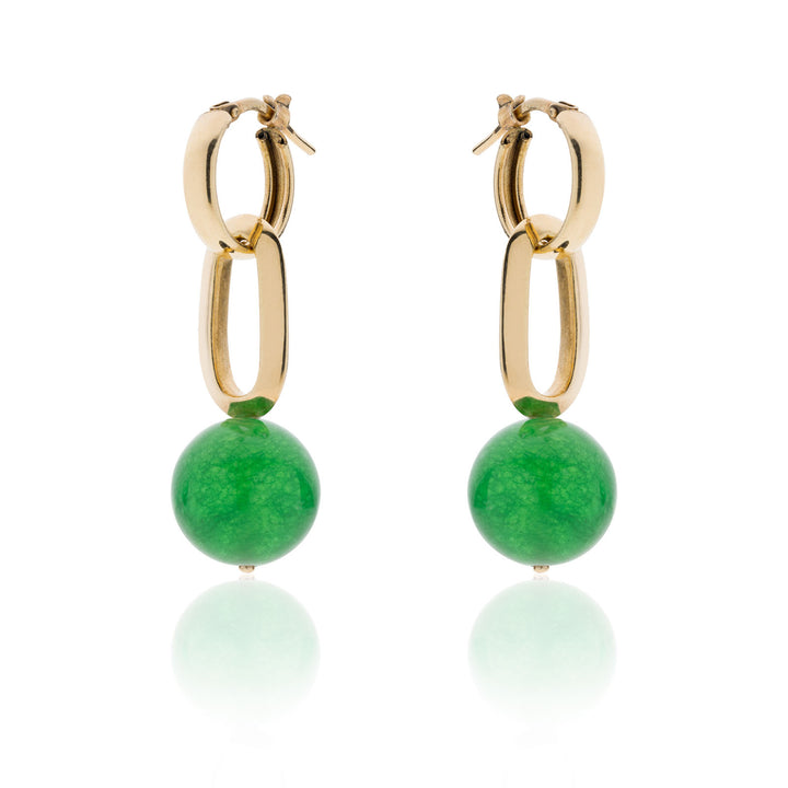 UNOAERRE | Orecchini con perla verde Cherry