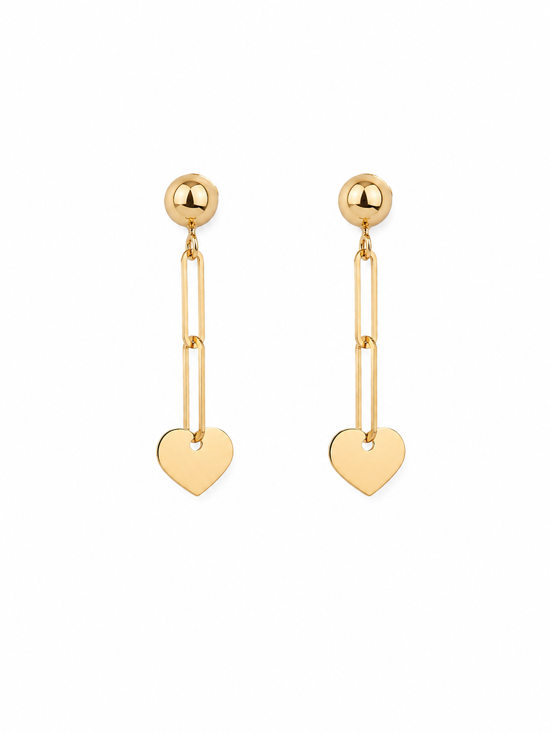 Linea Gold | Orecchini pendenti con cuori