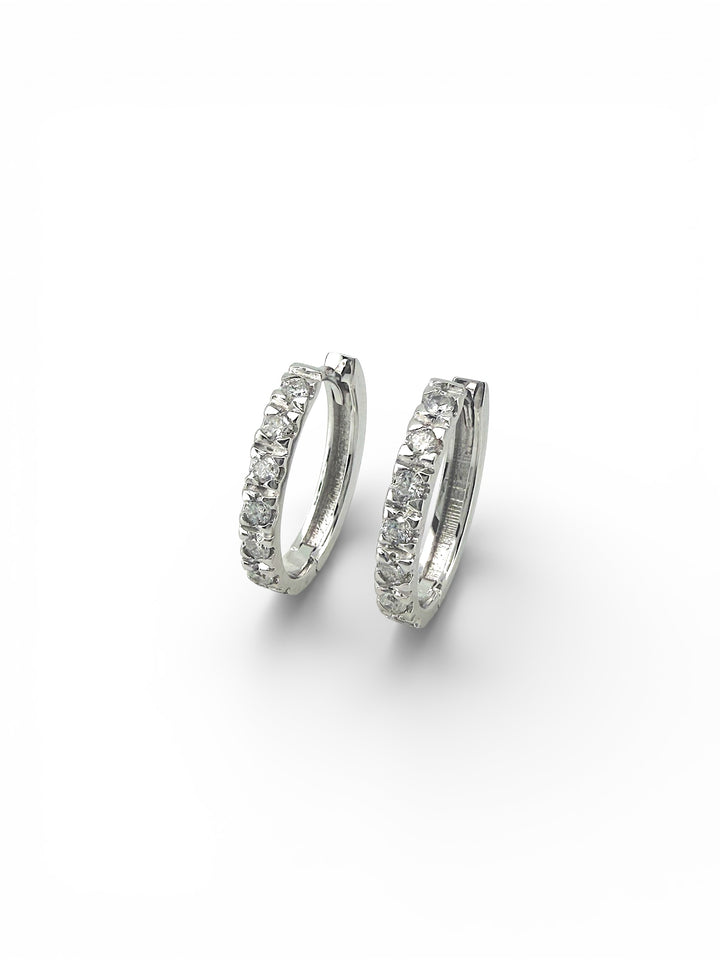 Ellegi Gioielli | Orecchini a cerchio ovale con diamanti