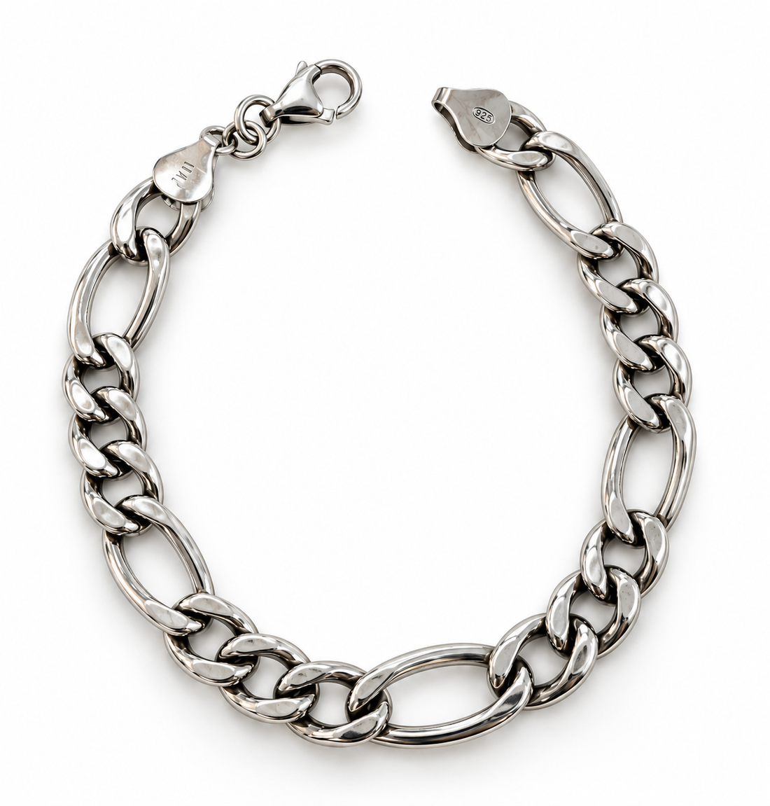 Ellegi argento | Bracciale Groumette Alternata