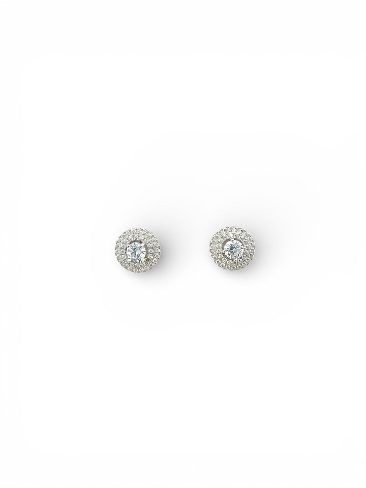 Ellegi Argento | Orecchini rotondi pavè