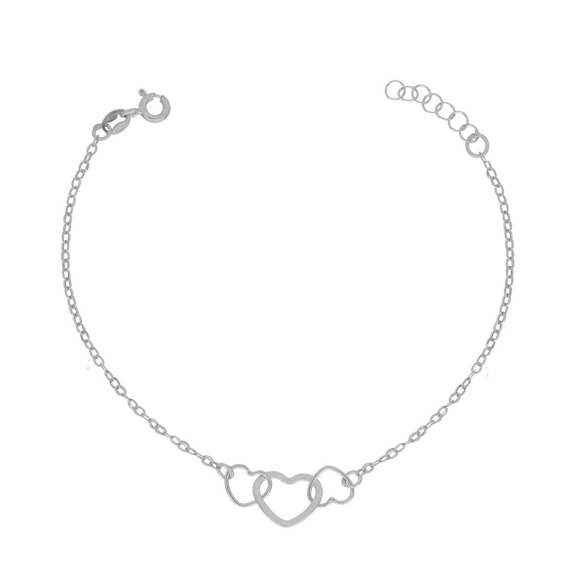 iGold | Bracciale in oro 9kt con 3 cuori