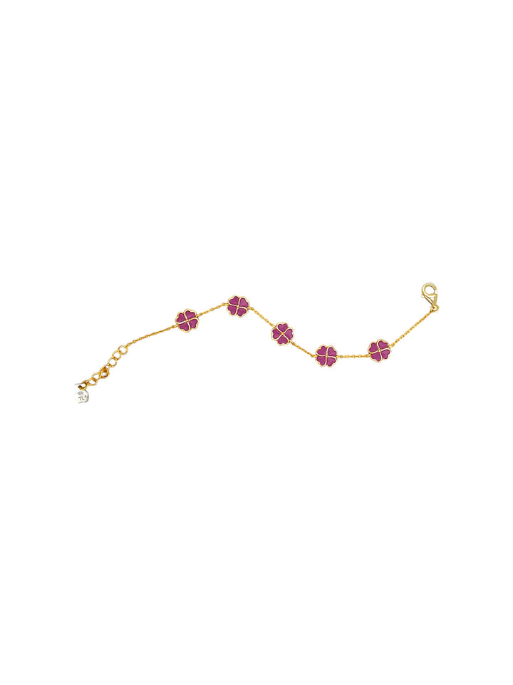 Nanan Bijou | Bracciale con 5 quadrifogli in argento 925