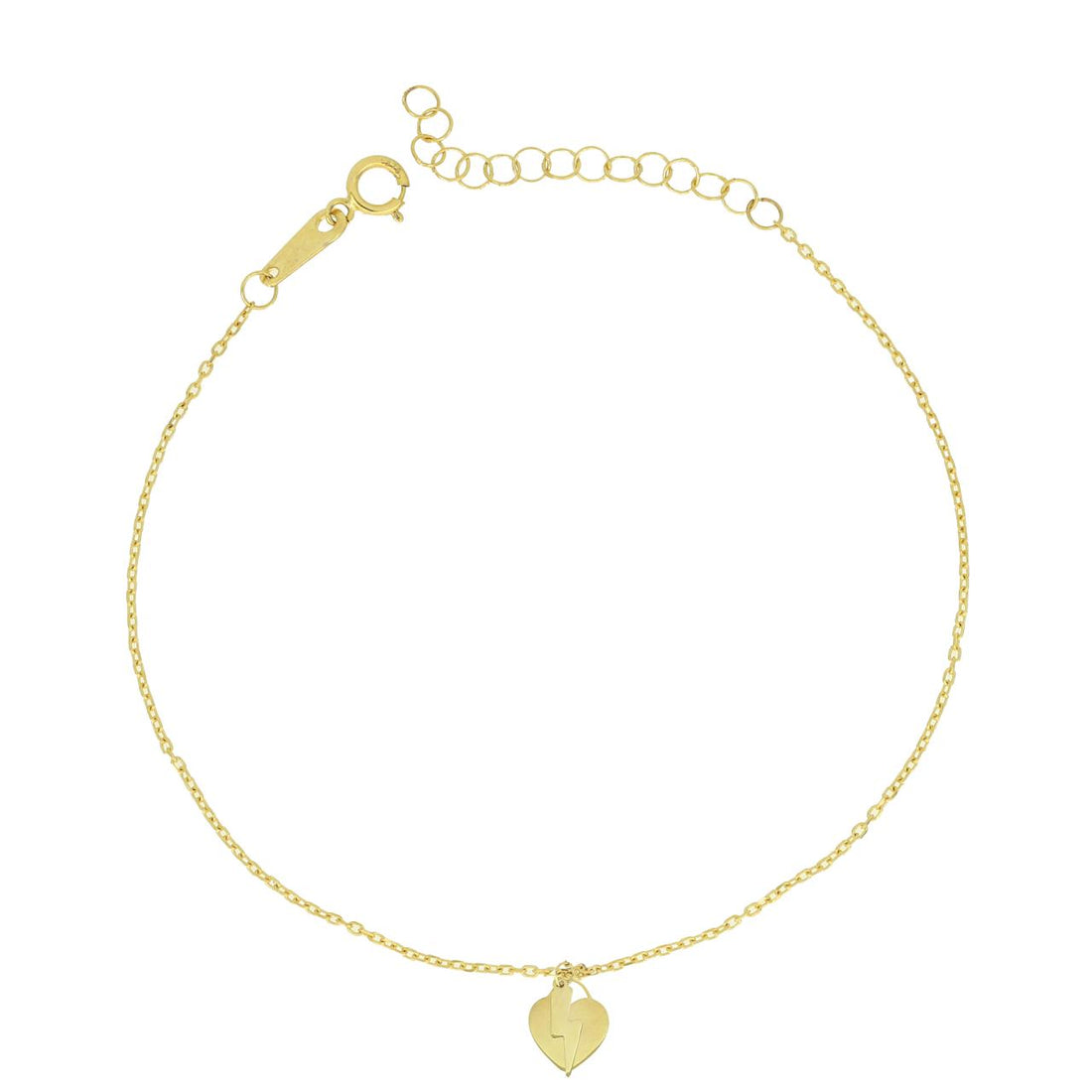 iGold | Bracciale in oro 9kt con cuore e fulmine