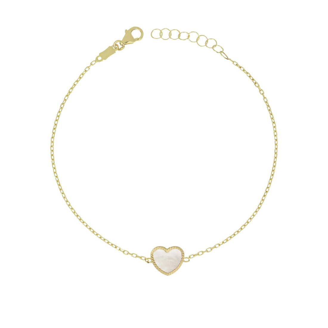 iGold | Bracciale in oro 9kt con cuore madreperla