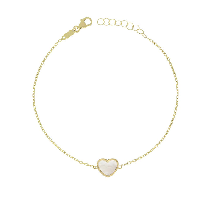 iGold | Bracciale in oro 9kt con cuore madreperla