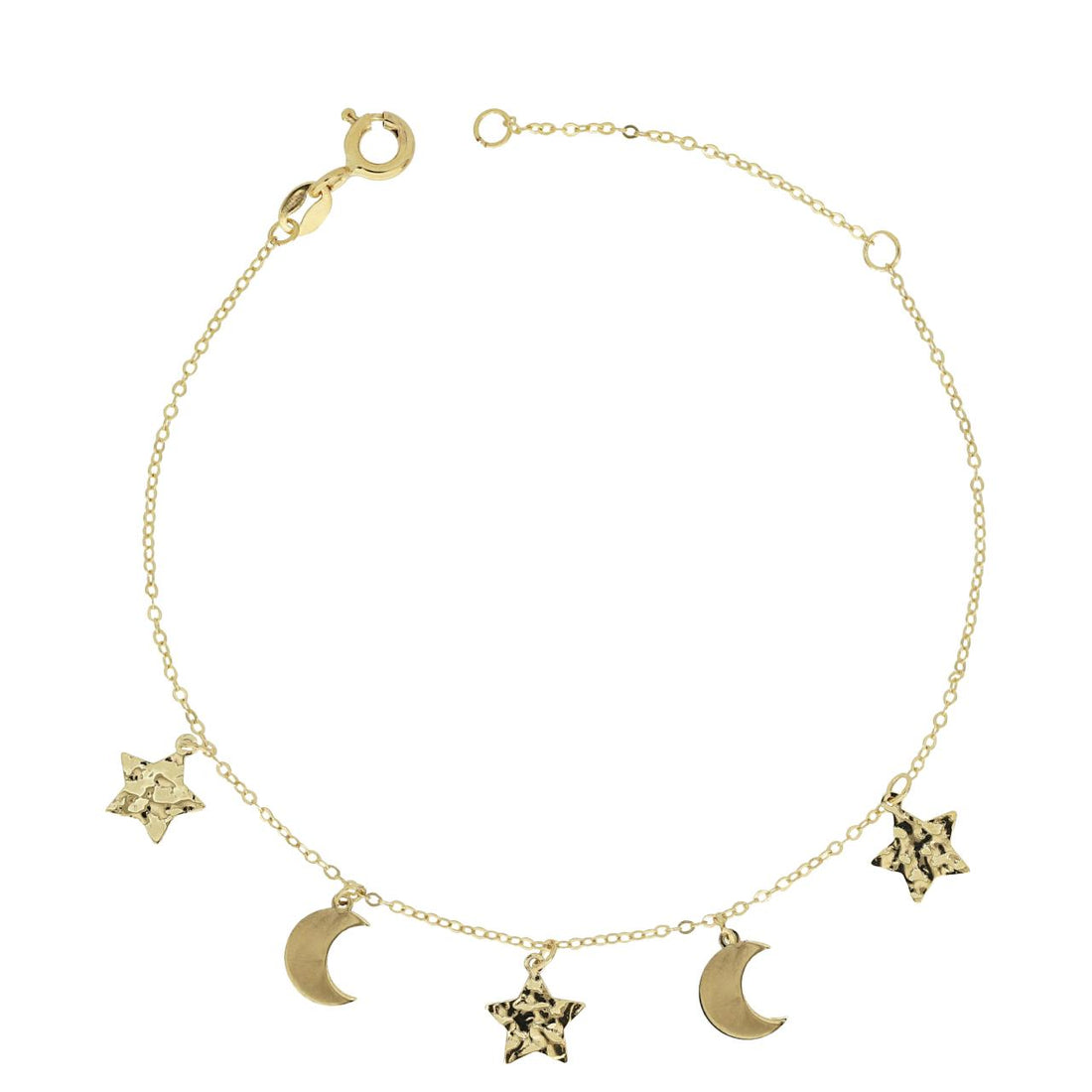 iGold | Bracciale in oro 9kt con lune e stelle