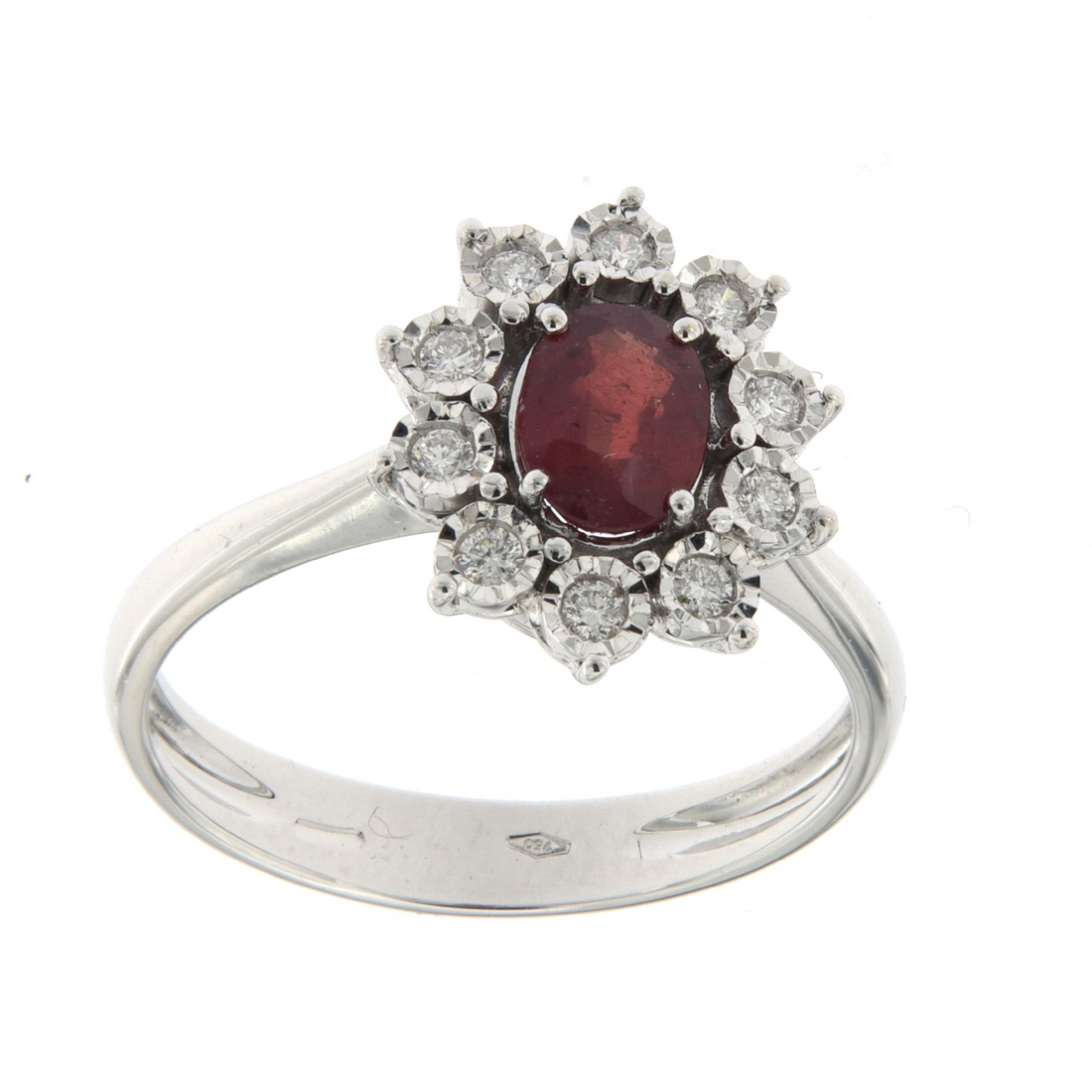 Gioielli del Sole | Anello con diamanti e rubino
