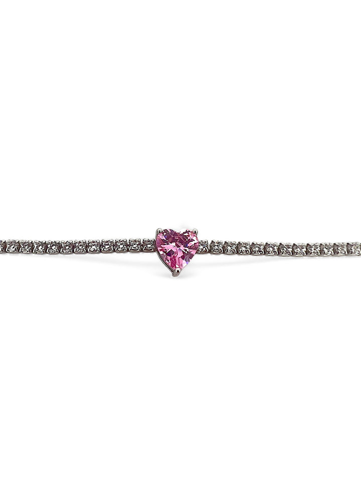 Ellegi Argento | Bracciale tennis con cuore