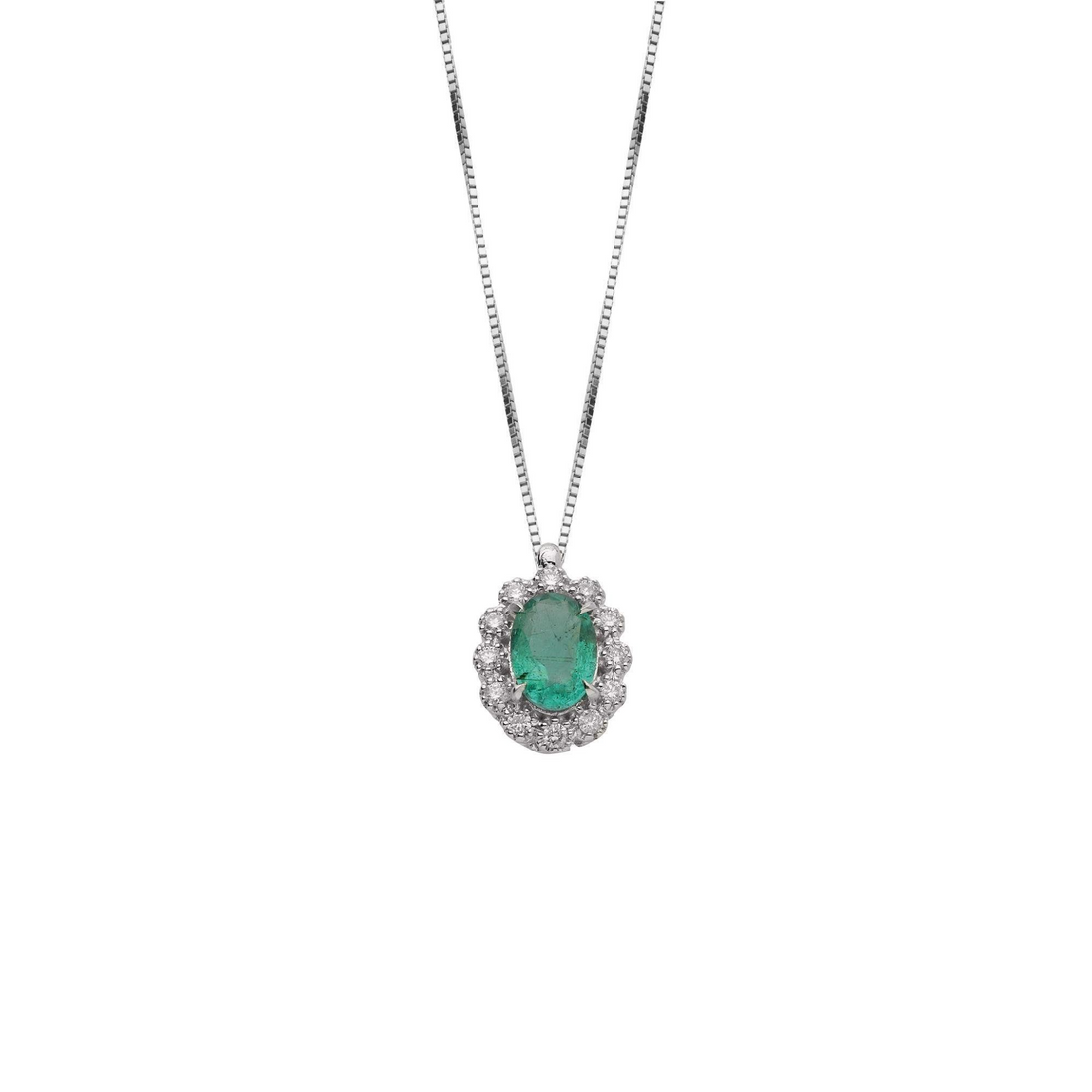 Gioielli del Sole | Collana con diamanti e smeraldo