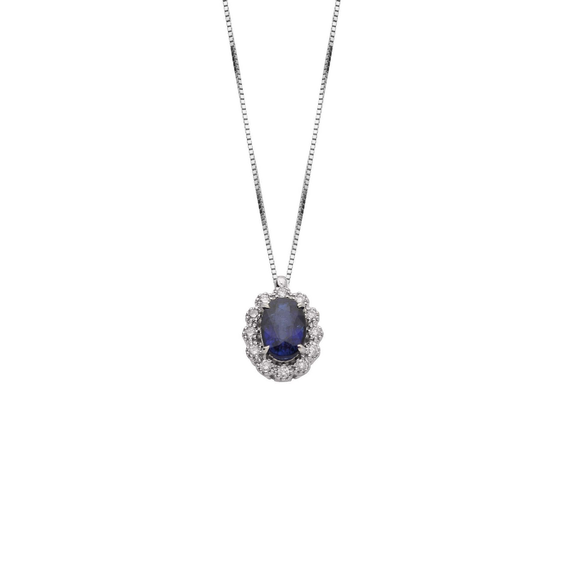Gioielli del Sole | Collana con diamanti e zaffiro