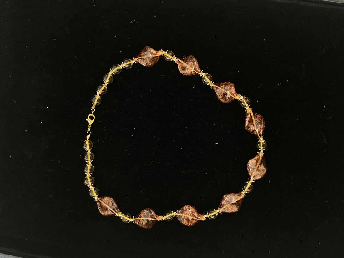 Murano | Collana foglie e perline