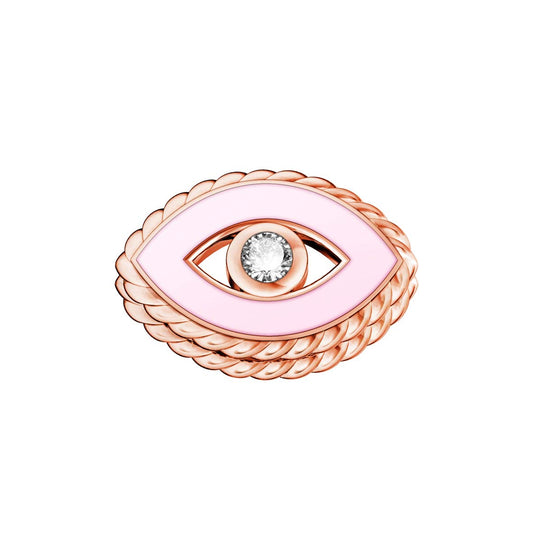 Elements | Colpo d’occhio in oro rosa, smalto rosa e diamante