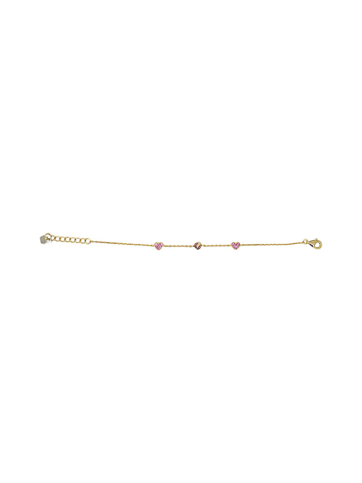Nanan Bijou | Bracciale cuore e coccinella in argento 925