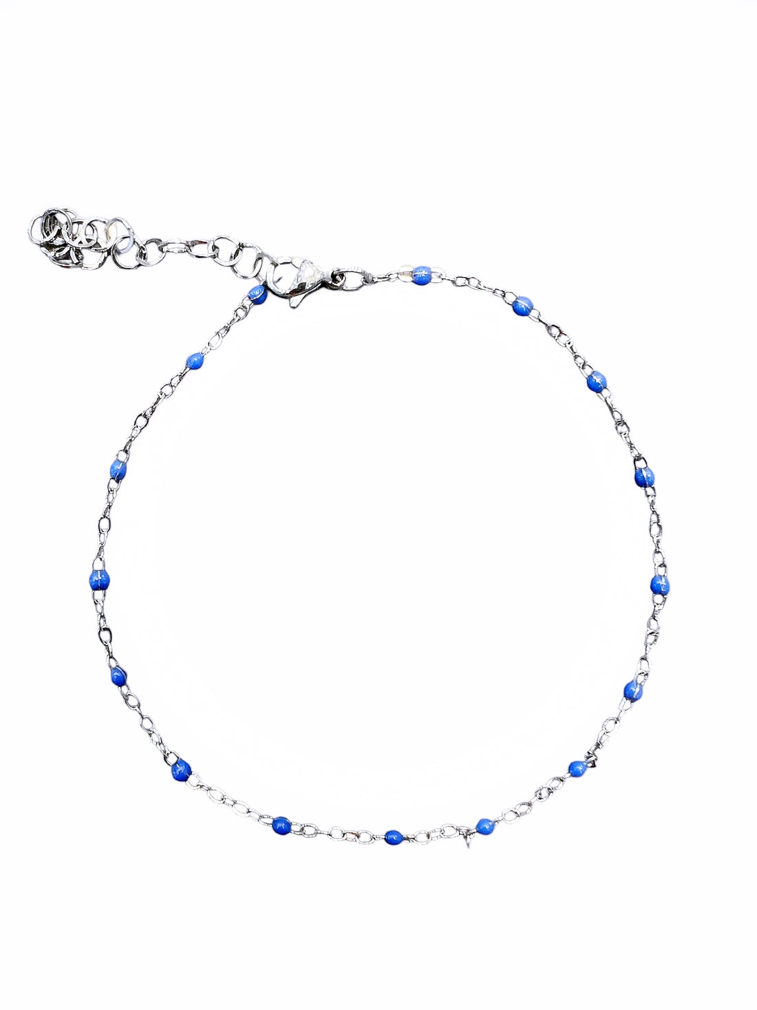 Ellegi Bijoux | Cavigliera con sfere blu in acciaio
