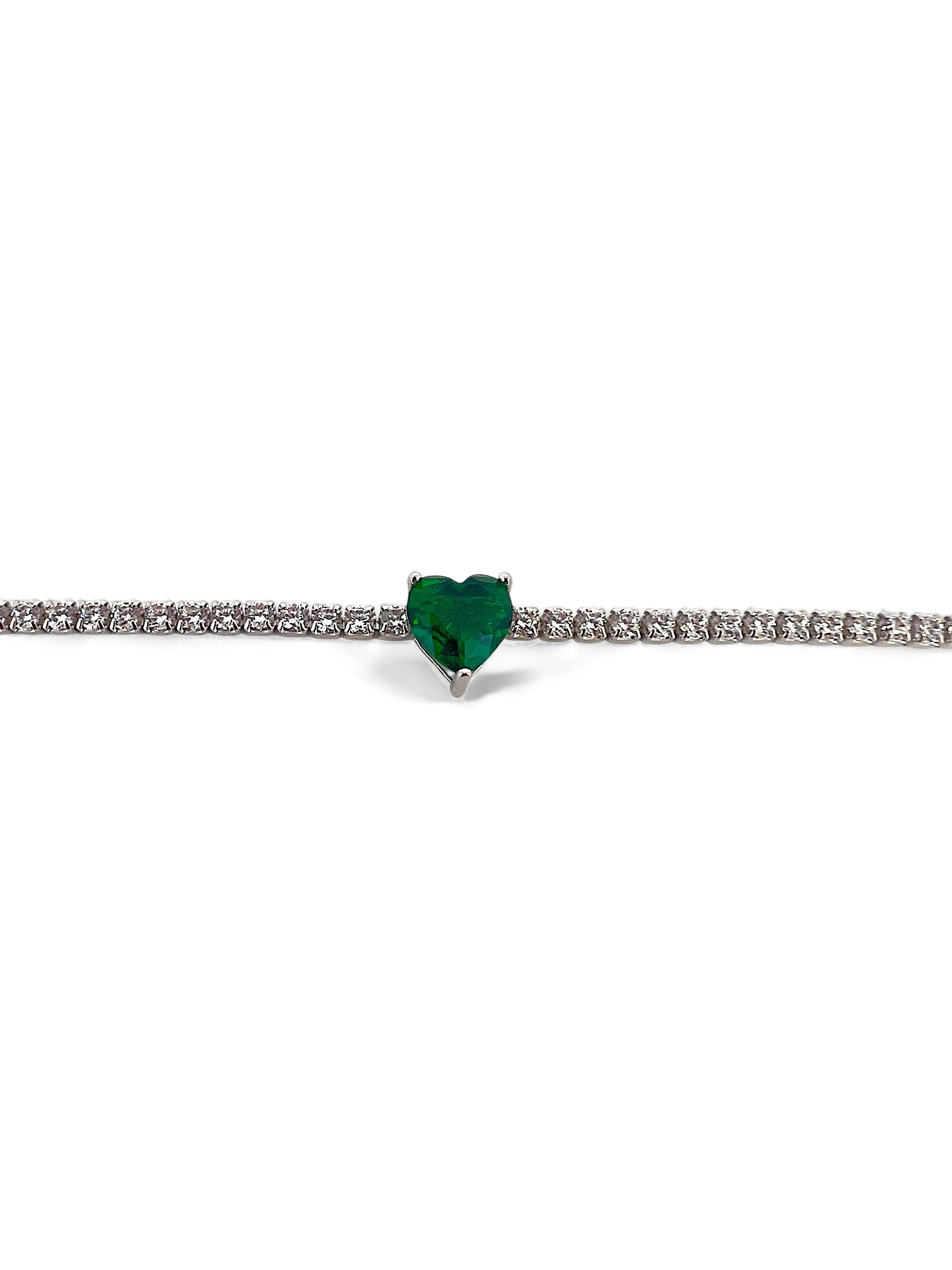 Ellegi Argento | Bracciale tennis con cuore